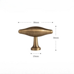 Björkhult T-Knopp i Mässing – Antique Brass